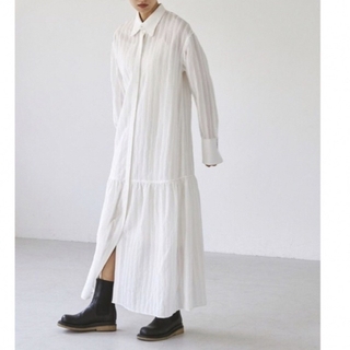 トゥデイフル(TODAYFUL)のTODAYFUL Sheerstripe Shirts Dress(ロングワンピース/マキシワンピース)