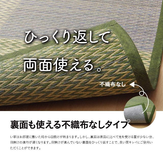 【人気商品】イケヒコ・コーポレーション い草花ござカーペット ラグ 『ピーア』 6