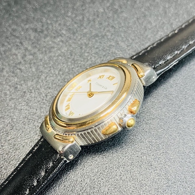 【良品 可動品】ティファニー 腕時計 18Kコンビ インタリオ ギャランティ