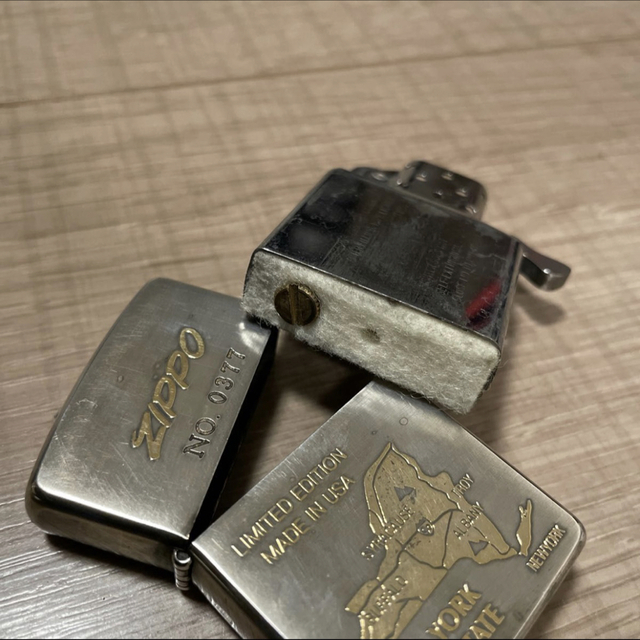 ZIPPO - Zippo ビンテージ 斜めロゴ New York State シリアルナンバー