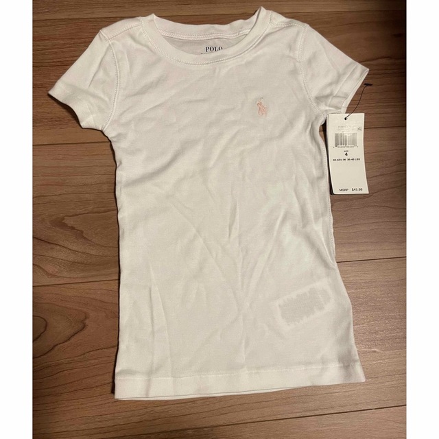 Ralph Lauren(ラルフローレン)のラルフローレン 新品 白Tシャツ 4T キッズ/ベビー/マタニティのキッズ服女の子用(90cm~)(Tシャツ/カットソー)の商品写真