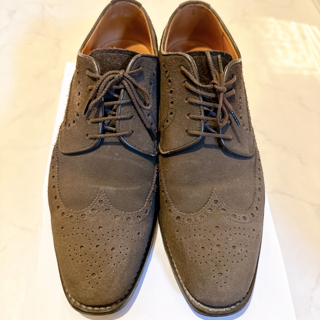 スコッチグレイン スエード 24.5cm 革靴 茶色