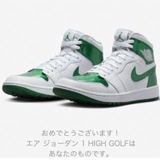 ナイキ(NIKE)の26.5cm 限定オファー AIR JORDAN 1 HIGH GOLF緑(スニーカー)