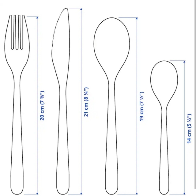 IKEA(イケア)のIKEA FÖRNUFT カトラリー24点セット インテリア/住まい/日用品のキッチン/食器(カトラリー/箸)の商品写真