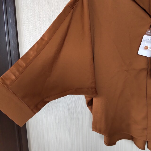 moussy(マウジー)のmoussy マウジー シャツ ブラウス フリー 茶 M S レディースのトップス(シャツ/ブラウス(長袖/七分))の商品写真