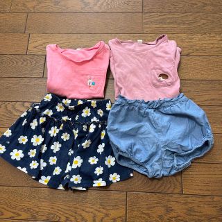 ニシマツヤ(西松屋)のキッズ　ベビー服　半袖　半ズボン　サイズ80(Ｔシャツ)