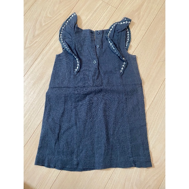 babyGAP(ベビーギャップ)の肩フリルワンピース キッズ/ベビー/マタニティのキッズ服女の子用(90cm~)(ワンピース)の商品写真