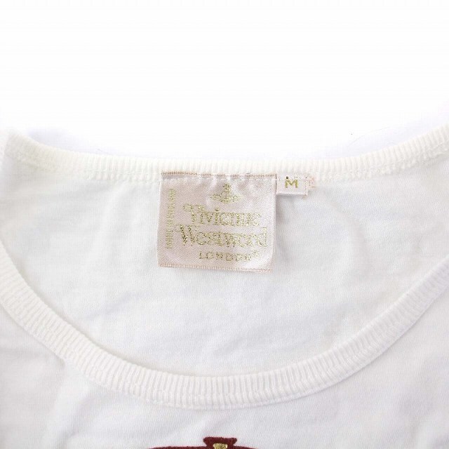 Vivienne Westwood(ヴィヴィアンウエストウッド)のヴィヴィアンウエストウッド ヴィンテージ Tシャツ カットソー 半袖 M 白 レディースのトップス(Tシャツ(半袖/袖なし))の商品写真