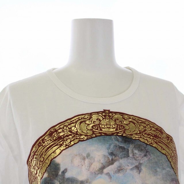 Vivienne Westwood(ヴィヴィアンウエストウッド)のヴィヴィアンウエストウッド ヴィンテージ Tシャツ カットソー 半袖 M 白 レディースのトップス(Tシャツ(半袖/袖なし))の商品写真