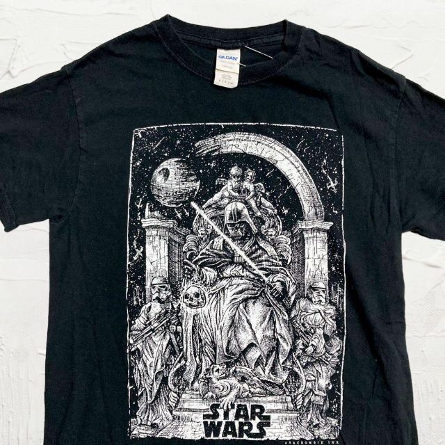 KBY GILDAN 黒 STARWARS　スターウォーズ　宗教画 Tシャツ メンズのトップス(Tシャツ/カットソー(半袖/袖なし))の商品写真