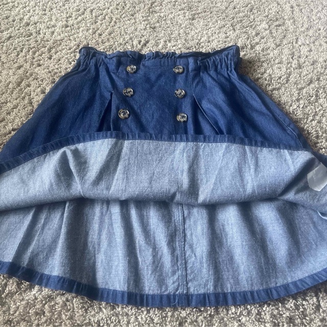 pom ponette(ポンポネット)のポンポネットジュニア　デニムスカート キッズ/ベビー/マタニティのキッズ服女の子用(90cm~)(スカート)の商品写真