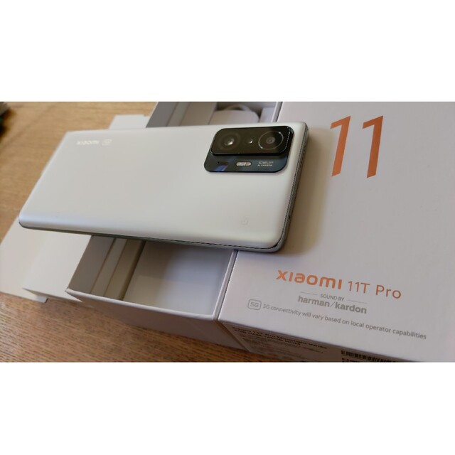 美品！ Xiaomi 11T Pro 8GB/128GBムーンライトホワイト 【超目玉枠