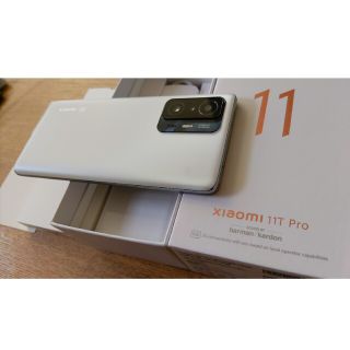 アンドロイド(ANDROID)の美品！ Xiaomi 11T Pro 8GB/128GBムーンライトホワイト(スマートフォン本体)