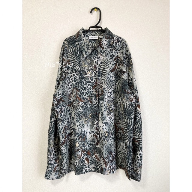 DEPT(デプト)のvintage レオパード × フラワー 総柄 シャツ ブラウス レディースのトップス(シャツ/ブラウス(長袖/七分))の商品写真