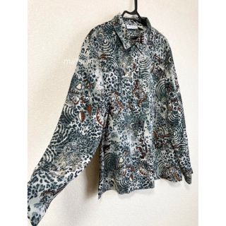 デプト(DEPT)のvintage レオパード × フラワー 総柄 シャツ ブラウス(シャツ/ブラウス(長袖/七分))