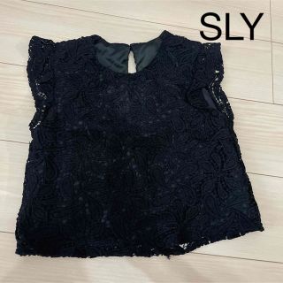 スライ(SLY)のSLY レーストップス 黒 S(シャツ/ブラウス(半袖/袖なし))