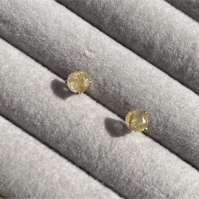 rutile ... rutile quartz   14kgf ハンドメイドのアクセサリー(ピアス)の商品写真