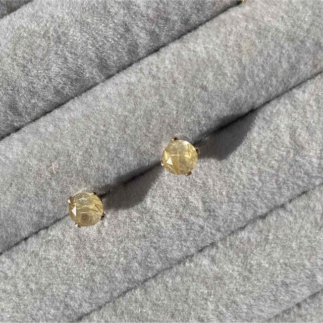 rutile ... rutile quartz   14kgf ハンドメイドのアクセサリー(ピアス)の商品写真