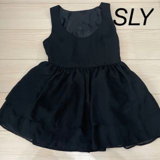 スライ(SLY)のSLY ノースリーブ チュニック 黒 S(チュニック)