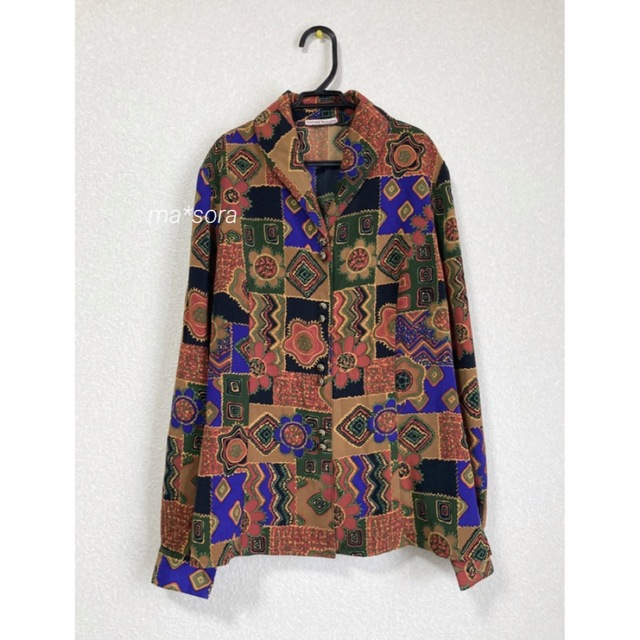 DEPT(デプト)のvintage オリエンタル 総柄 シャツ レディースのトップス(シャツ/ブラウス(長袖/七分))の商品写真