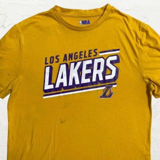KBE NBA ビンテージ   黄色 バスケ　LAKERS　レイカーズ Tシャツ(Tシャツ/カットソー(半袖/袖なし))