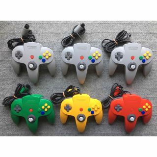 ニンテンドウ64(NINTENDO 64)のNintendo64 コントローラー 6個セット(家庭用ゲーム機本体)