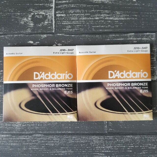 新品　D'Addario ダダリオ アコースティックギター弦 EJ15 楽器のギター(弦)の商品写真