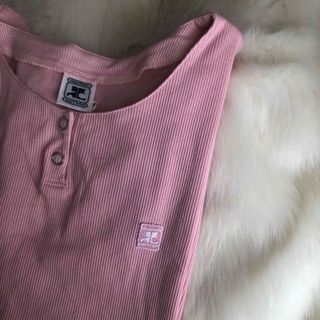 ロキエ(Lochie)のcourreges  pink rib tops🎀(カットソー(半袖/袖なし))