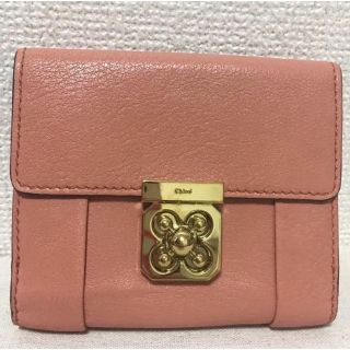 Chloeクロエ　赤　ボルドー　レザー　ターンロックチェーン　長財布　箱付き