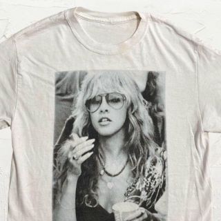 KAK  ビンテージ   白 スティーヴィーニックス　アーティスト Tシャツ(Tシャツ/カットソー(半袖/袖なし))