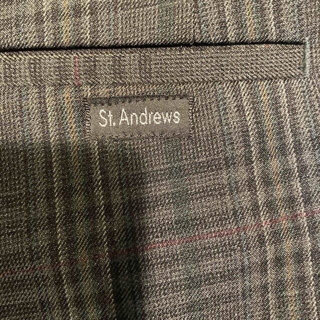 St.Andrews(セントアンドリュース)のSt.Andrews モスグリーン　チェック　スラックス　   メンズのパンツ(スラックス)の商品写真