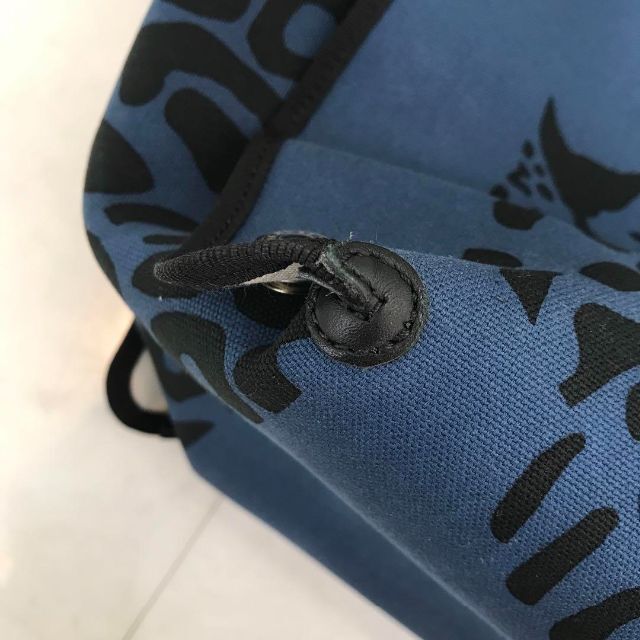 超レア☆美品☆HERMES レオパード トートバッグ 折り畳み ブルー 豹