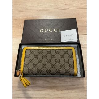 グッチ(Gucci)のGUCCI GG柄　長財布　バンブー　イエロー(財布)