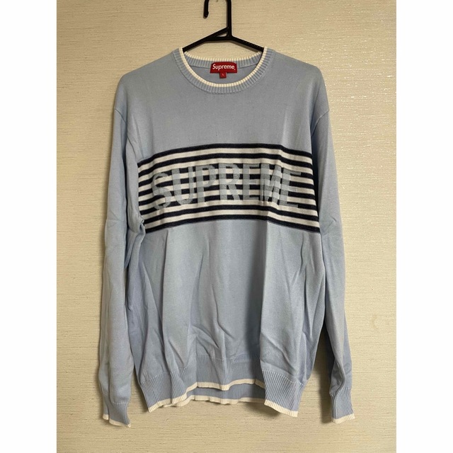 ニット/セーターLサイズSupreme Chest Stripe Sweater 2020SS