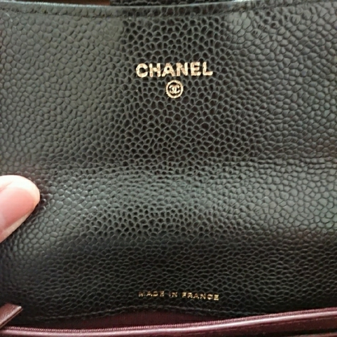 最終価格CHANEL キャビアスキン長財布-