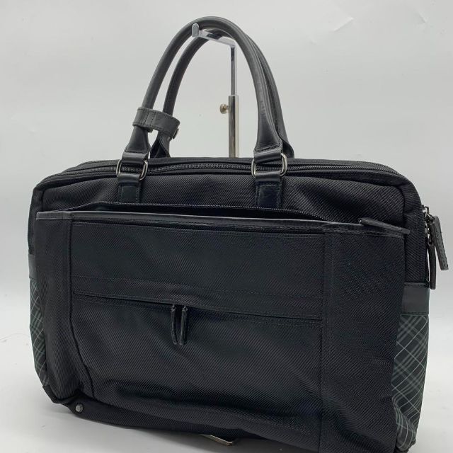美品】バーバリー ブラックレーベル ビジネスバック ノバチェック 黒
