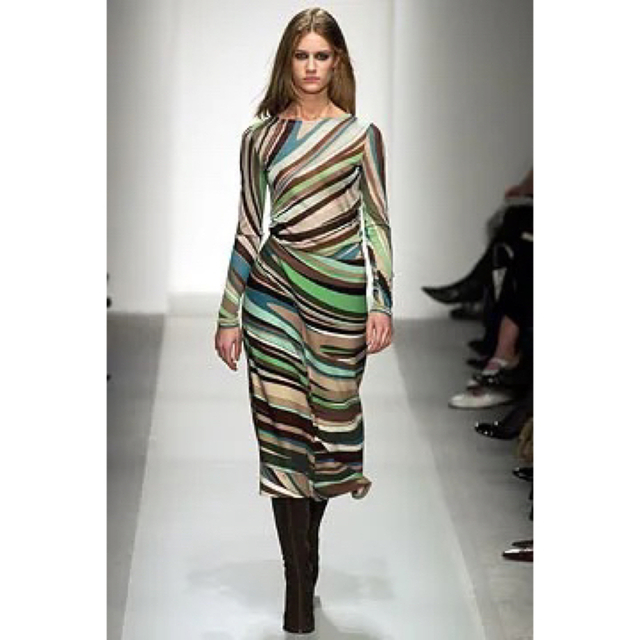 EMILIO PUCCI エミリオプッチ シルク ロング ドレス グリーン 良質 www