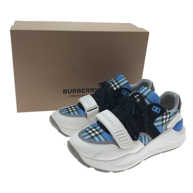 □□BURBERRY バーバリー 靴 スニーカー チェックコットン キャンバス