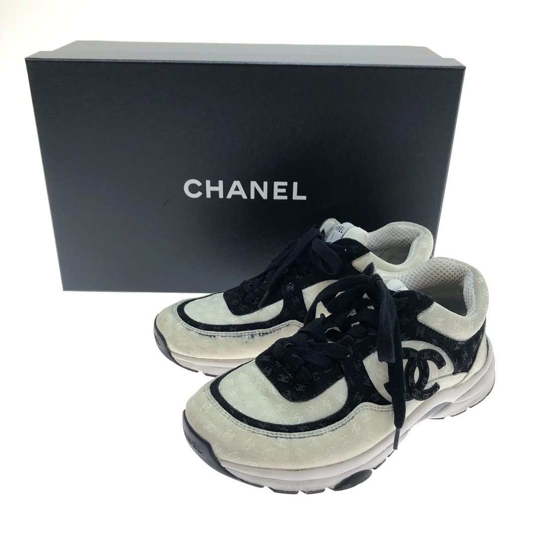 □□CHANEL シャネル 靴 スニーカー  SIZE 26cm(40) ホワイト×ブラック