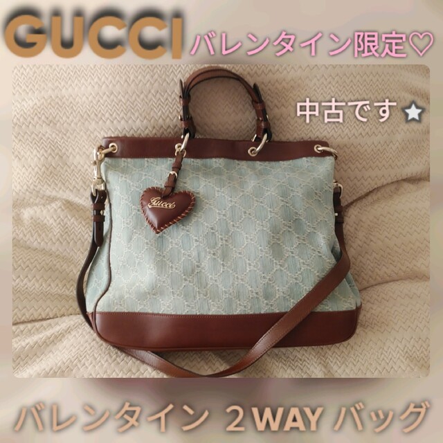 Gucci(グッチ)のGUCCI グッチ バレンタイン 2WAY バッグ【激レア・中古】最終価格⭐ レディースのバッグ(トートバッグ)の商品写真