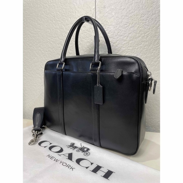良品】定価9.9万 コーチ ビジネス バッグ レザー メンテ済み 111 人気