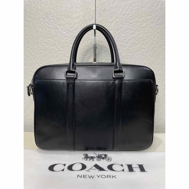 良品】定価9.9万 コーチ ビジネス バッグ レザー メンテ済み 111 人気