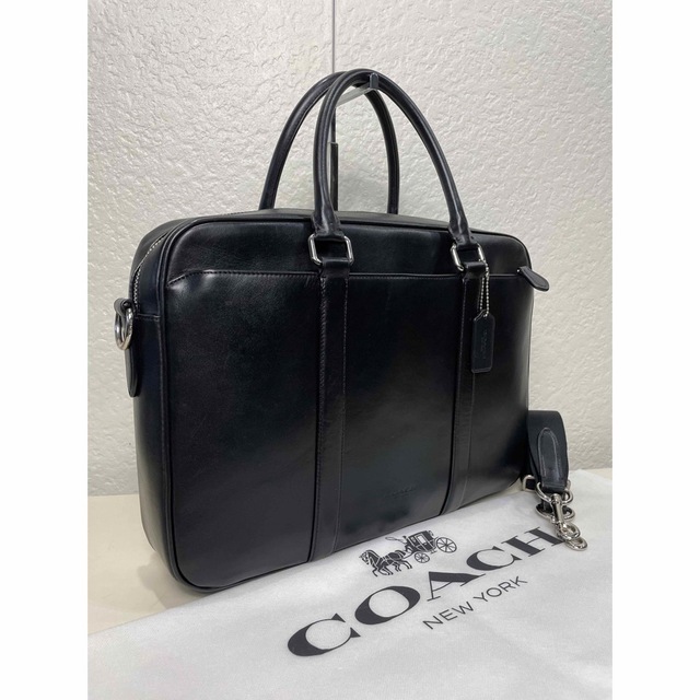 良品】定価9.9万 コーチ ビジネス バッグ レザー メンテ済み 111 人気