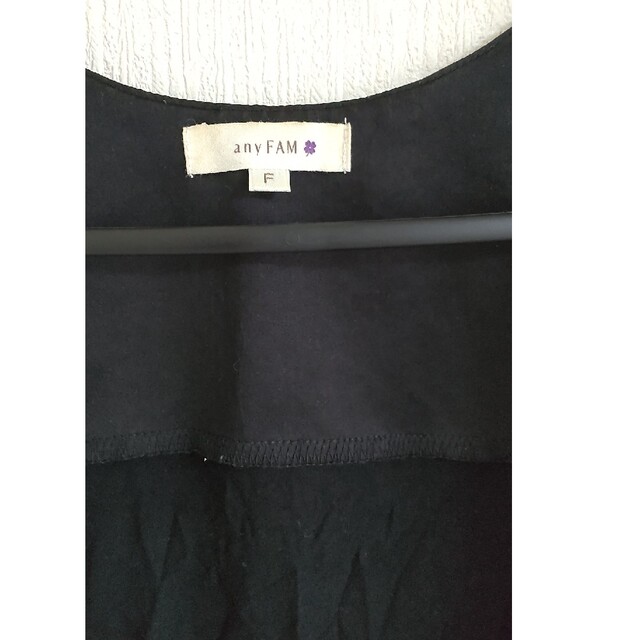 anyFAM(エニィファム)のanyfam　ベスト　ブラック　フリー レディースのトップス(ベスト/ジレ)の商品写真