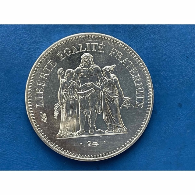 1978年フランス50フラン銀貨 未使用silver900約30g/41.2mm