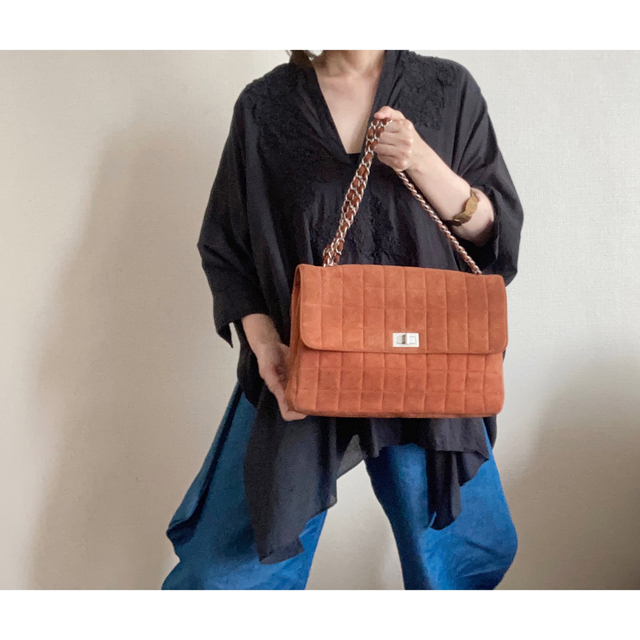美品♡CHANEL シャネル チョコバー 2.55 スエード チェーンバッグ 通販