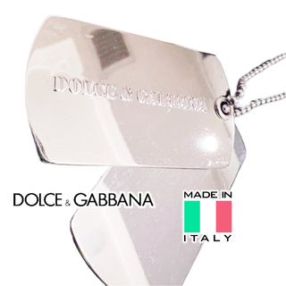 ドルチェアンドガッバーナ(DOLCE&GABBANA)のDolce&Gabbana ドルガバ  イタリア製 ドッグタグネックレス 刻印有(ネックレス)