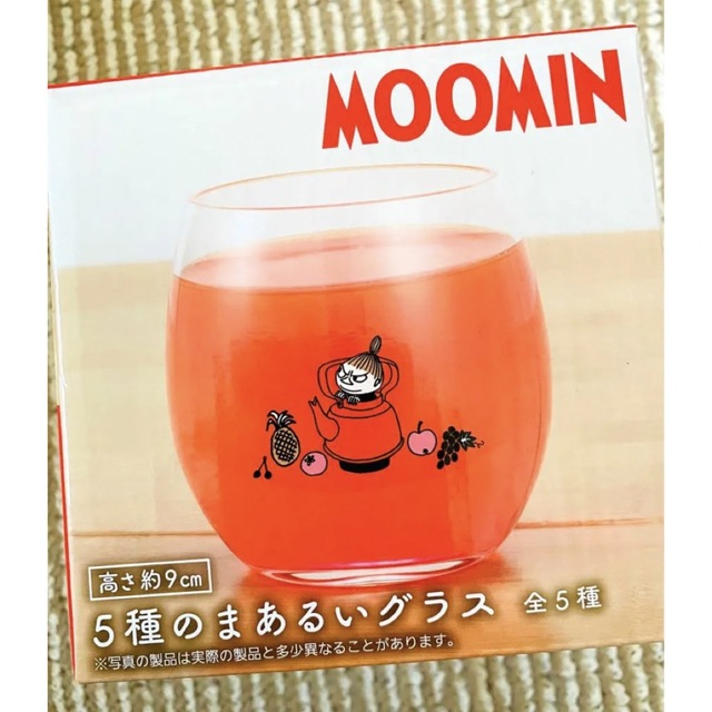 【新品未開封】ムーミン　MOOMIN  5種のまあるいグラス　リトルミィ エンタメ/ホビーのおもちゃ/ぬいぐるみ(キャラクターグッズ)の商品写真