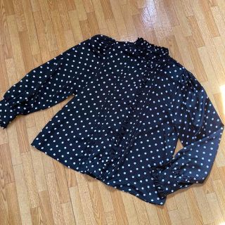 ザラ(ZARA)のZARA ドットブラウス7-9号(シャツ/ブラウス(長袖/七分))