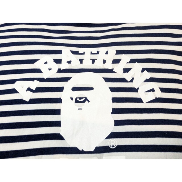 A BATHING APE(アベイシングエイプ)の【3回使用のみ】APE ボーダー ロンT カットソー  BAPE メンズのトップス(Tシャツ/カットソー(七分/長袖))の商品写真